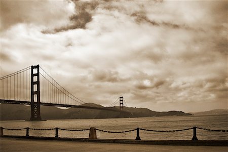 san francisco black and white photos - Golden Gate Bridge, San Francisco, California, USA Stock Photo - Rights-Managed, Code: 700-01276149