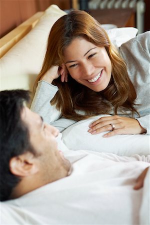 simsearch:700-01276189,k - Couple in Bed Stock Photo - Rights-Managed, Code: 700-01276155