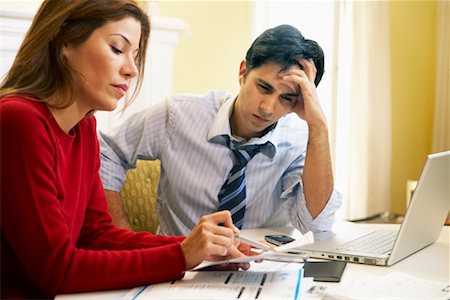 Couple Paying Bills Stock Photo - Rights-Managed, Code: 700-01276183