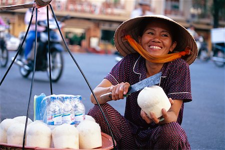 simsearch:841-03676023,k - Woman Selling Coconuts, Ho Chi Minh City, Vietnam Foto de stock - Con derechos protegidos, Código: 700-01295655