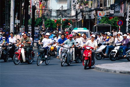 simsearch:700-03069433,k - Motorcycle and Scooter Traffic, Ho Chi Minh City, Vietnam Stock Photo - Rights-Managed, Code: 700-01295678