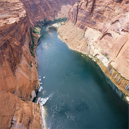 río colorado - Glen Canyon Dam, Arizona, USA Foto de stock - Con derechos protegidos, Código: 700-01295753