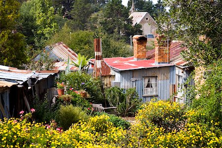 Extérieur de Cottages, fin Hill, New South Wales, Australie Photographie de stock - Rights-Managed, Code: 700-01296042