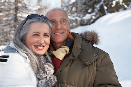 senior man portrait scarf - Portrait of Couple Outdoors Stock Photo - Rights-Managed, Code: 700-01296138