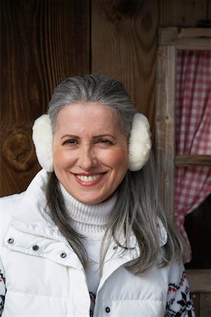 senior cabin - Portrait of Woman Outdoors Stock Photo - Rights-Managed, Code: 700-01296178