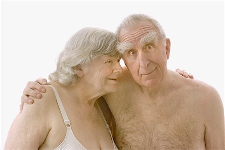 ridiculous husband senior couple - Portrait of Senior Couple Stock Photo - Rights-Managed, Code: 700-01296320