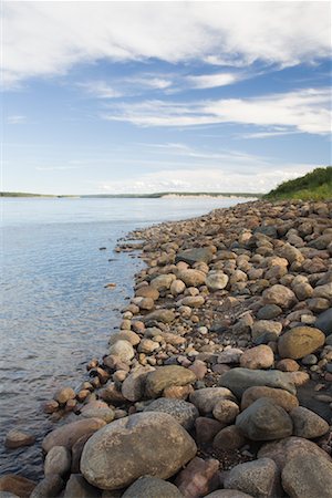 Mackenzie River, Fort Simpson, Territoires du Nord-Ouest, Canada Photographie de stock - Rights-Managed, Code: 700-01296476