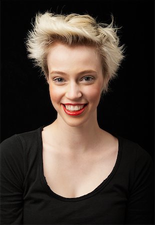 spiked hair - Portrait de femme Photographie de stock - Rights-Managed, Code: 700-01296557