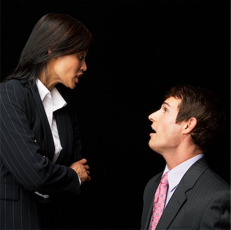 simsearch:600-01606438,k - Businesswoman Yelling at Businessman Foto de stock - Con derechos protegidos, Código: 700-01296566