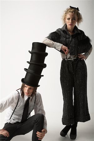 eccentric hat - Portrait of Woman and Man Stock Photo - Rights-Managed, Code: 700-01296641