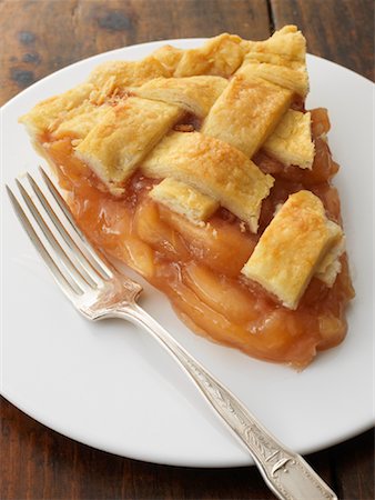 pie with plate and fork - Slice of Apple Pie Stock Photo - Rights-Managed, Code: 700-01296670