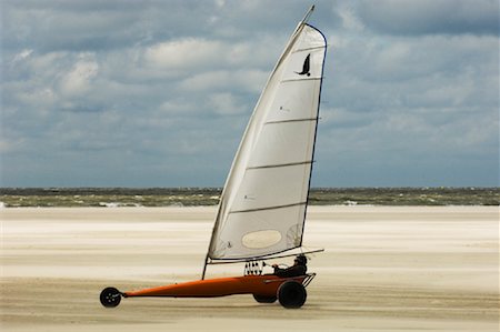 Sail Cart on Beach, Zeeland, Netherlands Foto de stock - Direito Controlado, Número: 700-01344768