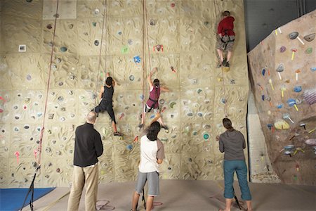 rear view african american girl - People in Climbing Gym Stock Photo - Rights-Managed, Code: 700-01344833