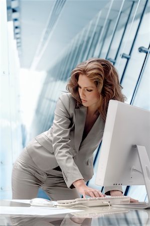 Businesswoman at Computer Stock Photo - Rights-Managed, Code: 700-01344853