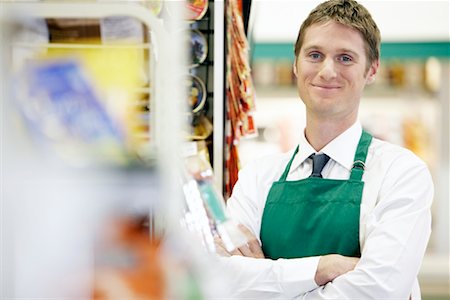 Portrait of Grocery Clerk Stock Photo - Rights-Managed, Code: 700-01345702