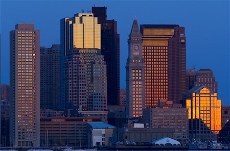 Customs House Tower et Skyline, Boston, Massachusetts, USA Photographie de stock - Rights-Managed, Code: 700-01374720