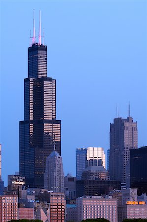 sears tower - Chicago Skyline, Illinois, USA Stockbilder - Lizenzpflichtiges, Bildnummer: 700-01374730