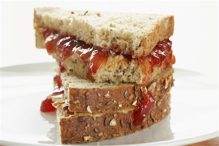 Peanut Butter and Jam Sandwich Stock Photo - Rights-Managed, Code: 700-01374752