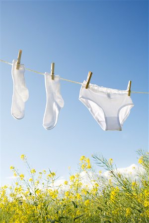Socks and Underwear on Clothesline Stock Photo - Rights-Managed, Code: 700-01429239