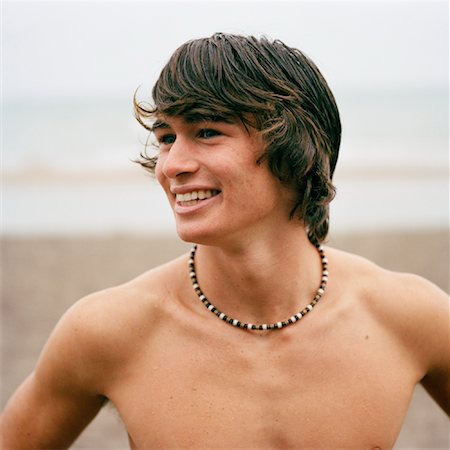 Portrait of Young Man on Beach Stock Photo - Rights-Managed, Code: 700-01459125