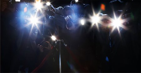 paparazzi camera flash at night - Paparazzi Stock Photo - Rights-Managed, Code: 700-01459156