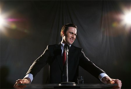 Portrait of Businessman Giving a Speech Stock Photo - Rights-Managed, Code: 700-01459173