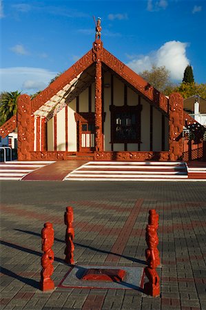 Meeting House, Ohinemutu, Rotorua, Nouvelle-Zélande Photographie de stock - Rights-Managed, Code: 700-01464053