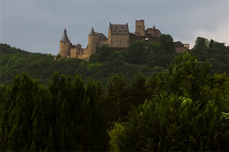 simsearch:700-02633479,k - Castle on Hill, Bourscheid, Luxembourg Stock Photo - Rights-Managed, Code: 700-01463844