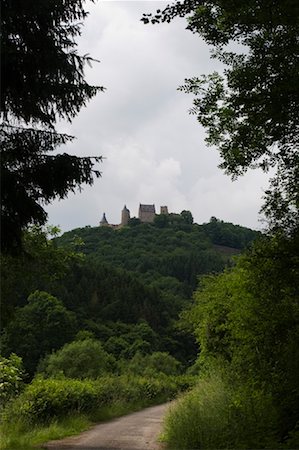 Burg auf dem Hügel, Bourscheid, Luxemburg Stockbilder - Lizenzpflichtiges, Bildnummer: 700-01463845