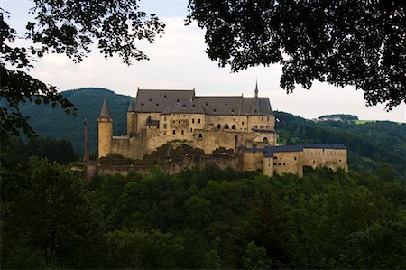 simsearch:700-02633479,k - Castle Through Trees, Vianden, Luxembourg Stock Photo - Rights-Managed, Code: 700-01463843