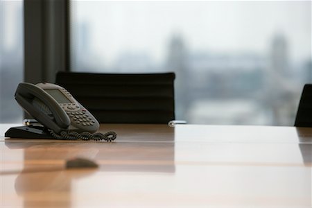 empty desk in office - Telephone in Boardroom Stock Photo - Rights-Managed, Code: 700-01463894