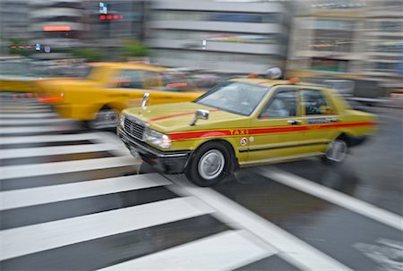 rainy street scene - Taxis in Tokyo, Japan Stock Photo - Rights-Managed, Code: 700-01494258