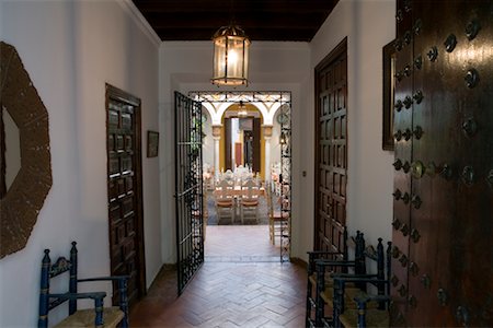 spanish courtyards photos - Interior of Restaurant, Seville, Spain Stock Photo - Rights-Managed, Code: 700-01519307