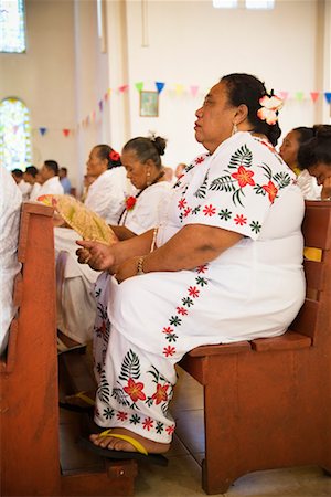 People in Church at Mother's Day Service, Mulivai, Upolu, Samoa Stock Photo - Rights-Managed, Code: 700-01519486