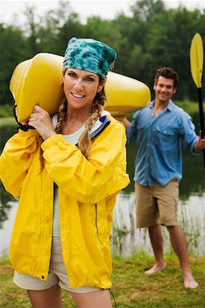portrait and kayak - Couple with Kayak Stock Photo - Rights-Managed, Code: 700-01519543