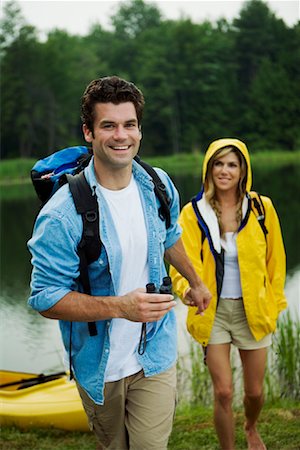 portrait and kayak - Couple Camping Stock Photo - Rights-Managed, Code: 700-01519564