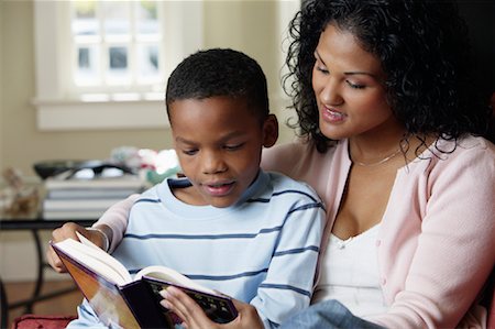 Mother Reading with Son Stock Photo - Rights-Managed, Code: 700-01519699