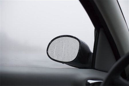 raindrop window - Rain on Side-View Mirror Stock Photo - Rights-Managed, Code: 700-01539009