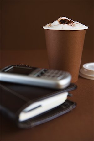 Take Out Latte, Cell Phone and Appointment Book Stock Photo - Rights-Managed, Code: 700-01539016