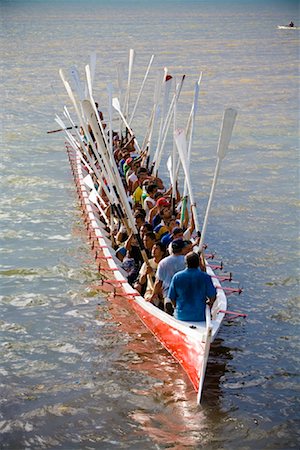 row boat canoe - People Rowing Longboat Canoe, Apia, Upolu, Samoa Stock Photo - Rights-Managed, Code: 700-01551673