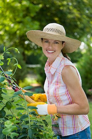 Portrait of Woman Gardening Stock Photo - Rights-Managed, Code: 700-01575576