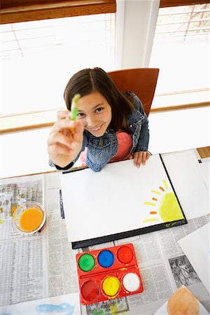painter (artwork) - Little Girl Painting Stock Photo - Rights-Managed, Code: 700-01572114