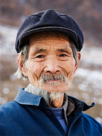 shaanxi province - Portrait de l'homme, les monts Qinling, Province de Shaanxi, Chine Photographie de stock - Rights-Managed, Code: 700-01585974