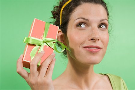 Woman Holding Gift Stock Photo - Rights-Managed, Code: 700-01586144