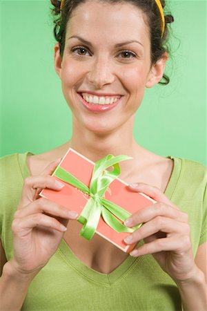Woman Holding Gift Stock Photo - Rights-Managed, Code: 700-01586146