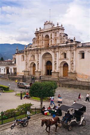 Parque Central and Catedral de San Jose, Antigua, Guatemala Foto de stock - Direito Controlado, Número: 700-01586964