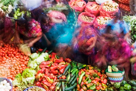Gemüsemarkt, Chichicastenango, Guatemala Stockbilder - Lizenzpflichtiges, Bildnummer: 700-01586990