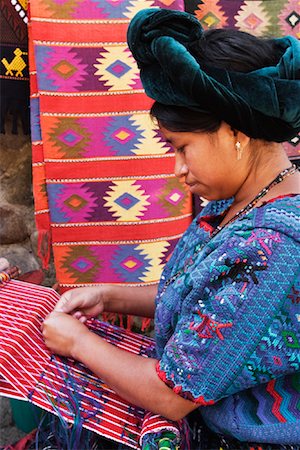 Portrait de femme tissant, Guatemala Photographie de stock - Rights-Managed, Code: 700-01586992