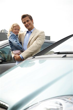 family and new car - Portrait of Father and Daughter Stock Photo - Rights-Managed, Code: 700-01587108