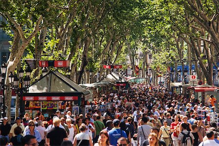 shopping spain images - Crowds, Barcelona, Spain Stock Photo - Rights-Managed, Code: 700-01587162